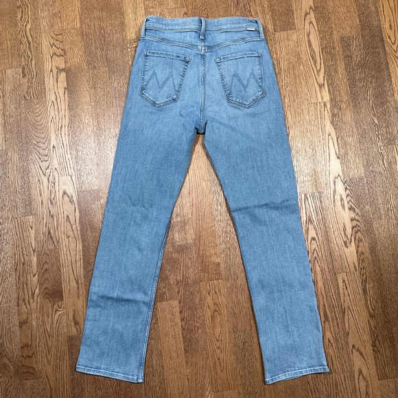 Mother High Waisted Rider Skimp Dreamer Distressed Straight Leg Jeans Womens 28 - Picture 4 of 14